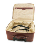 VARSAVIA Leather Pilot Case With two Wheels