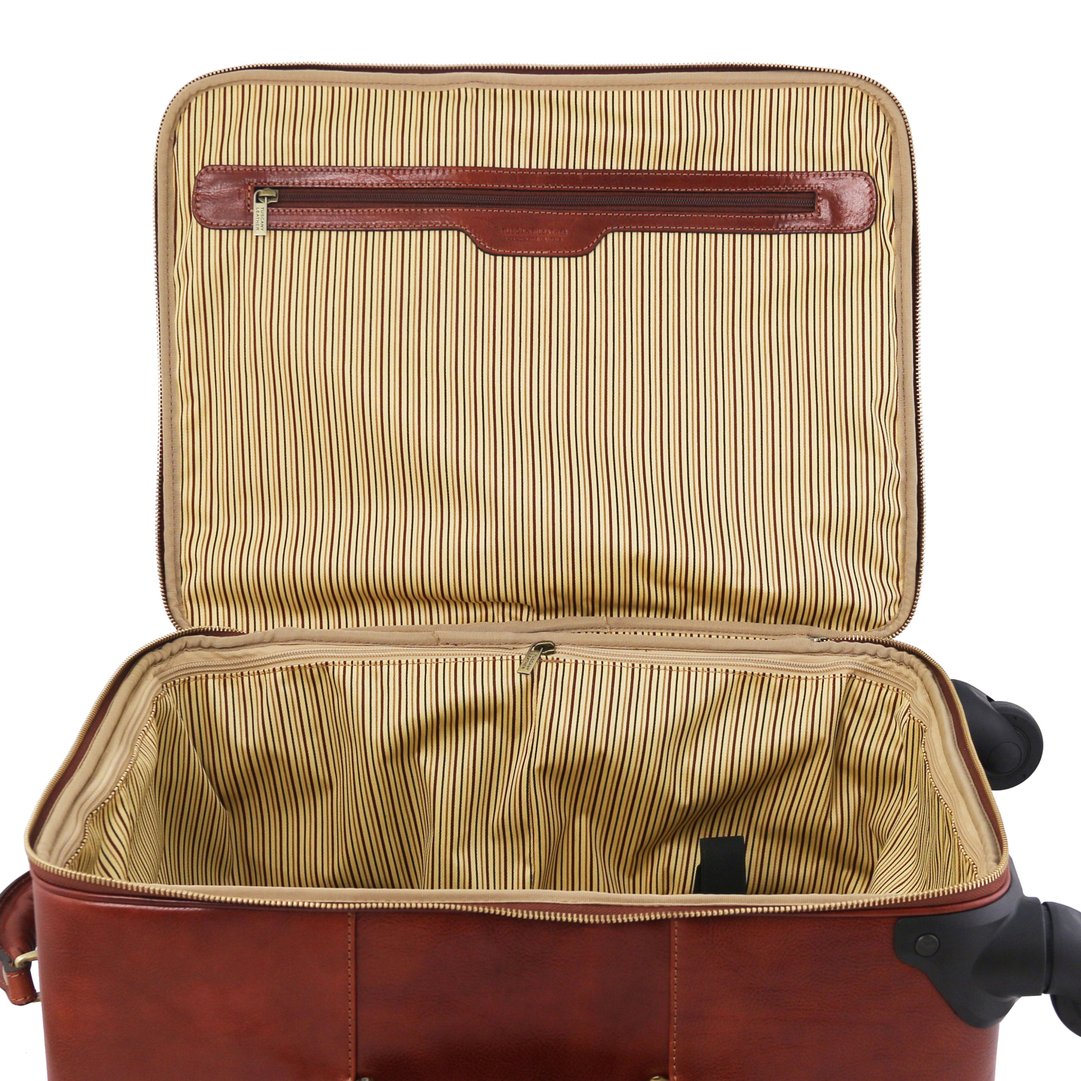 TL VOYAGER 4 Wheels Vertical Leather Trolley