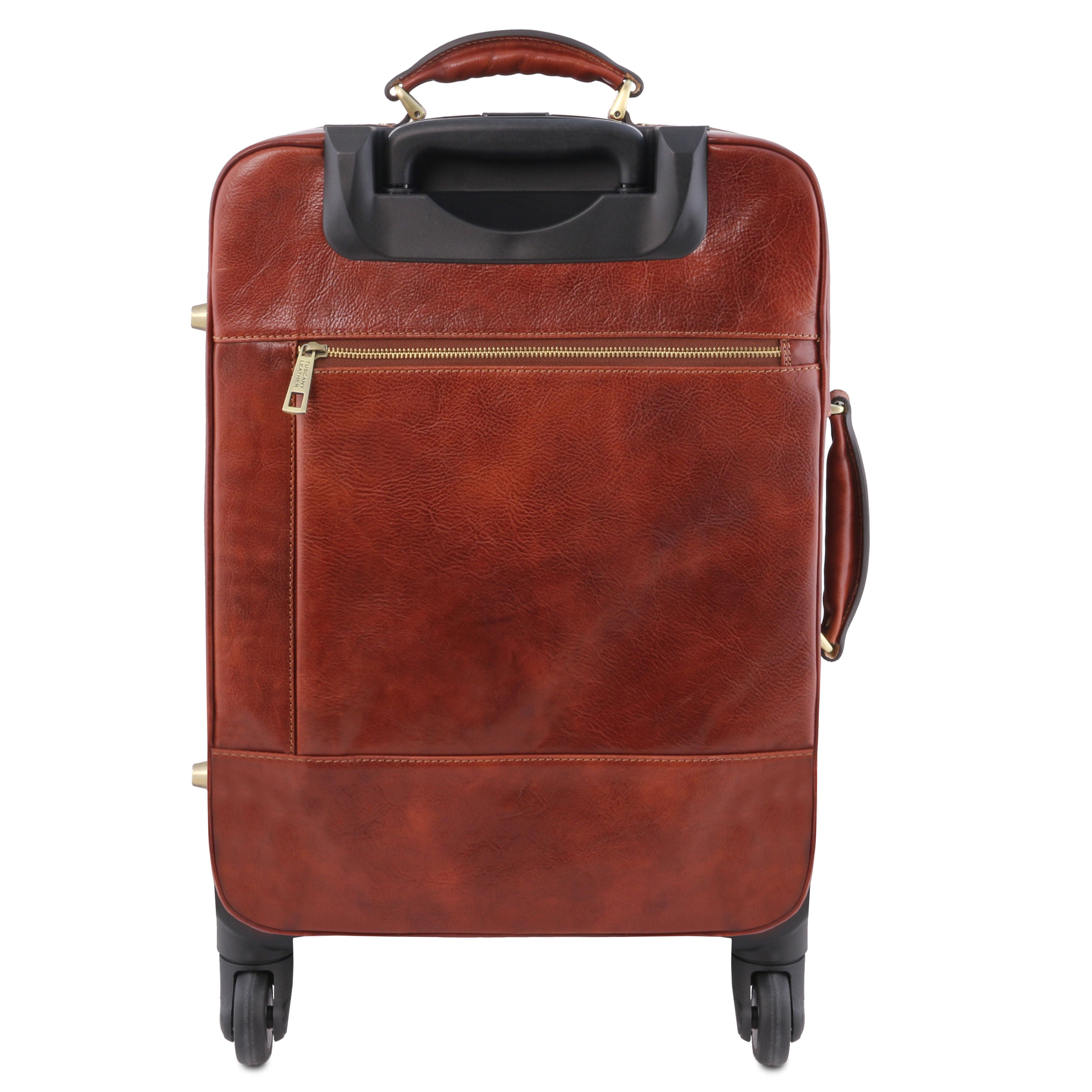 TL VOYAGER 4 Wheels Vertical Leather Trolley