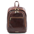 PERTH 2 Compartments Leather Backpack