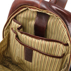 PERTH 2 Compartments Leather Backpack