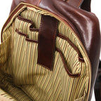 PERTH 2 Compartments Leather Backpack
