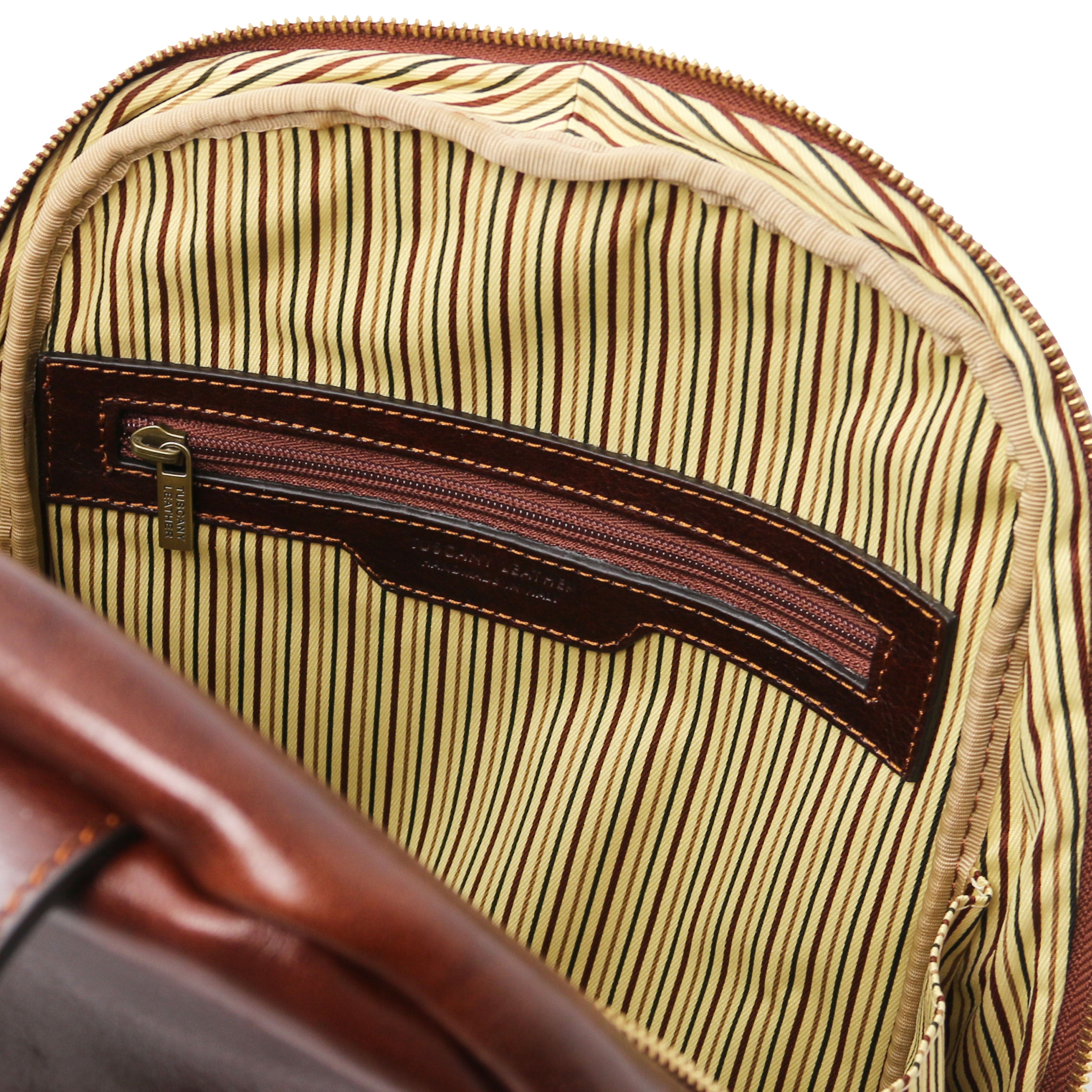 PERTH 2 Compartments Leather Backpack