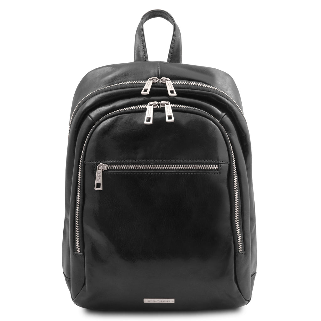 PERTH 2 Compartments Leather Backpack