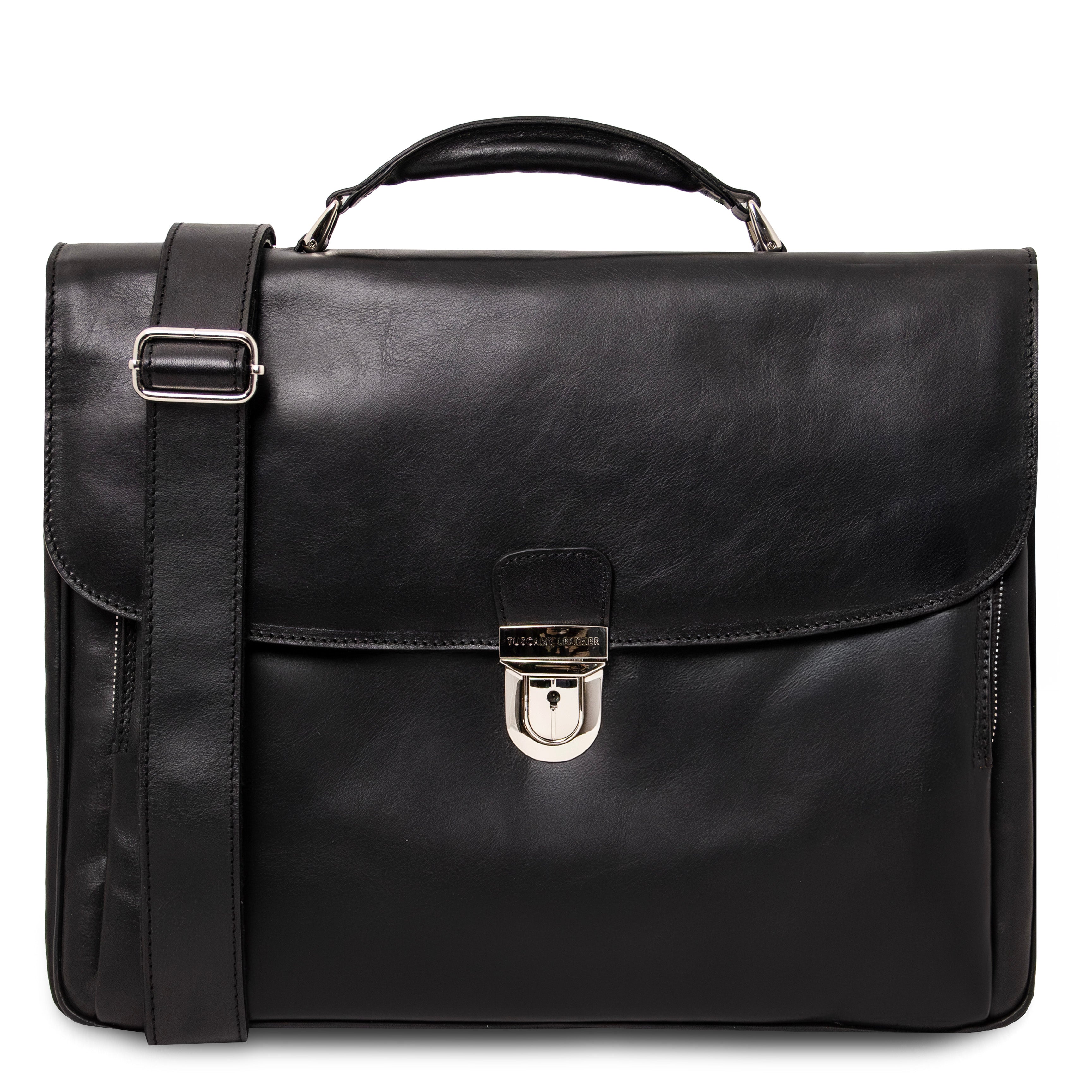 ALESSANDRIA LEATHER MULTI COMPARTMENT LAPTOP BRIEFCASE