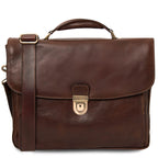 ALESSANDRIA LEATHER MULTI COMPARTMENT LAPTOP BRIEFCASE
