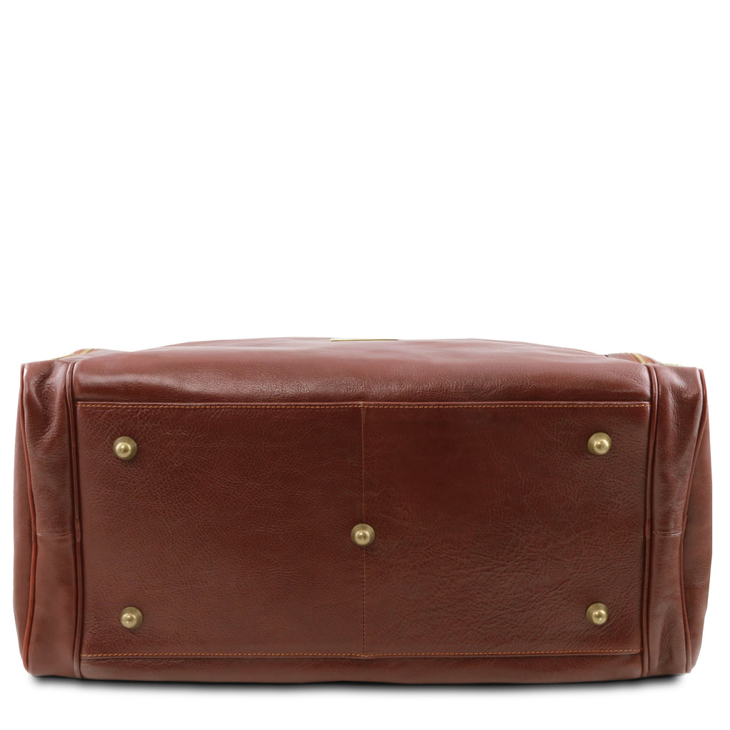 TL VOYAGER Travel Leather bag With Side Pockets
