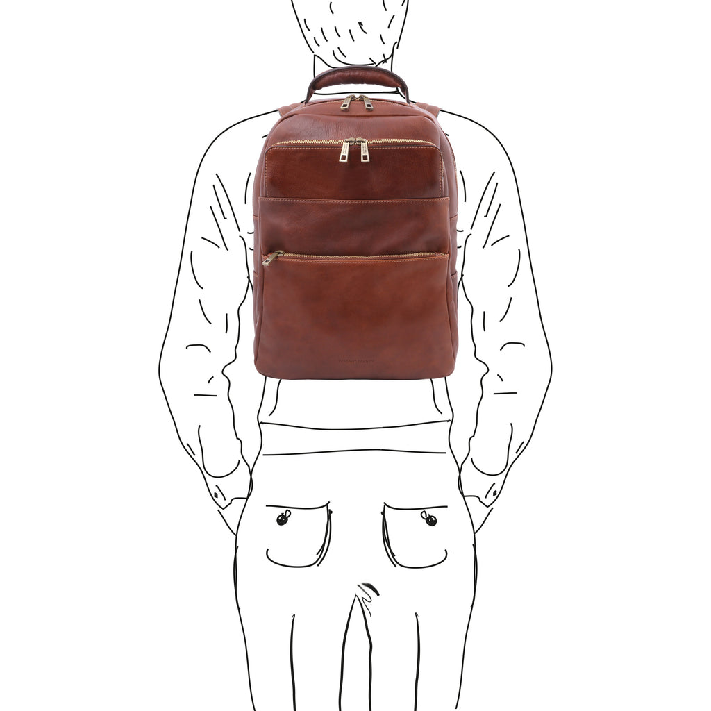 MELBOURNE Leather Laptop Backpack