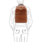 MELBOURNE Leather Laptop Backpack