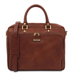 PISA Leather Laptop Briefcase With Front Pocket