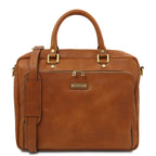 PISA Leather Laptop Briefcase With Front Pocket