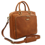 PISA Leather Laptop Briefcase With Front Pocket
