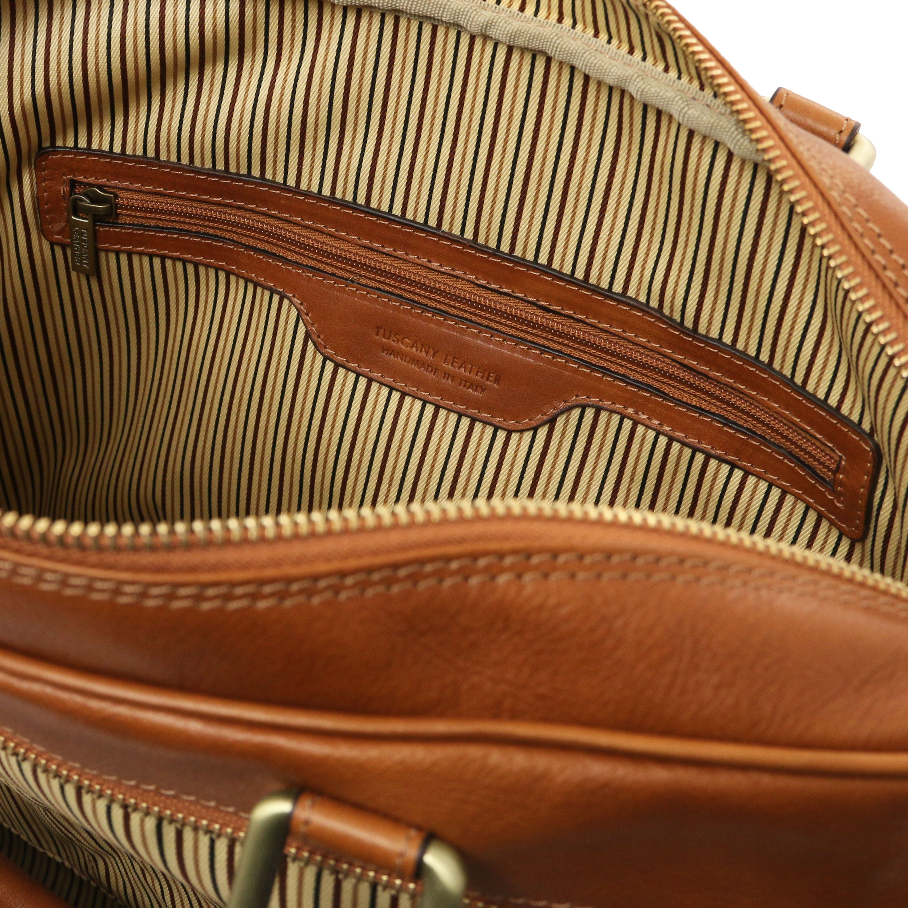 PISA Leather Laptop Briefcase With Front Pocket
