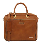 PISA Leather Laptop Briefcase With Front Pocket