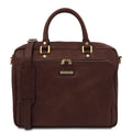 PISA Leather Laptop Briefcase With Front Pocket