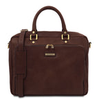 PISA Leather Laptop Briefcase With Front Pocket