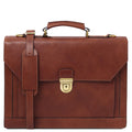 CREMONA Leather Briefcase 3 Compartments