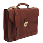 CREMONA Leather Briefcase 3 Compartments