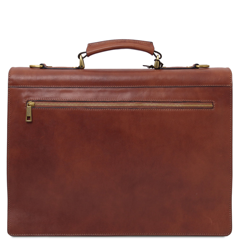 CREMONA Leather Briefcase 3 Compartments