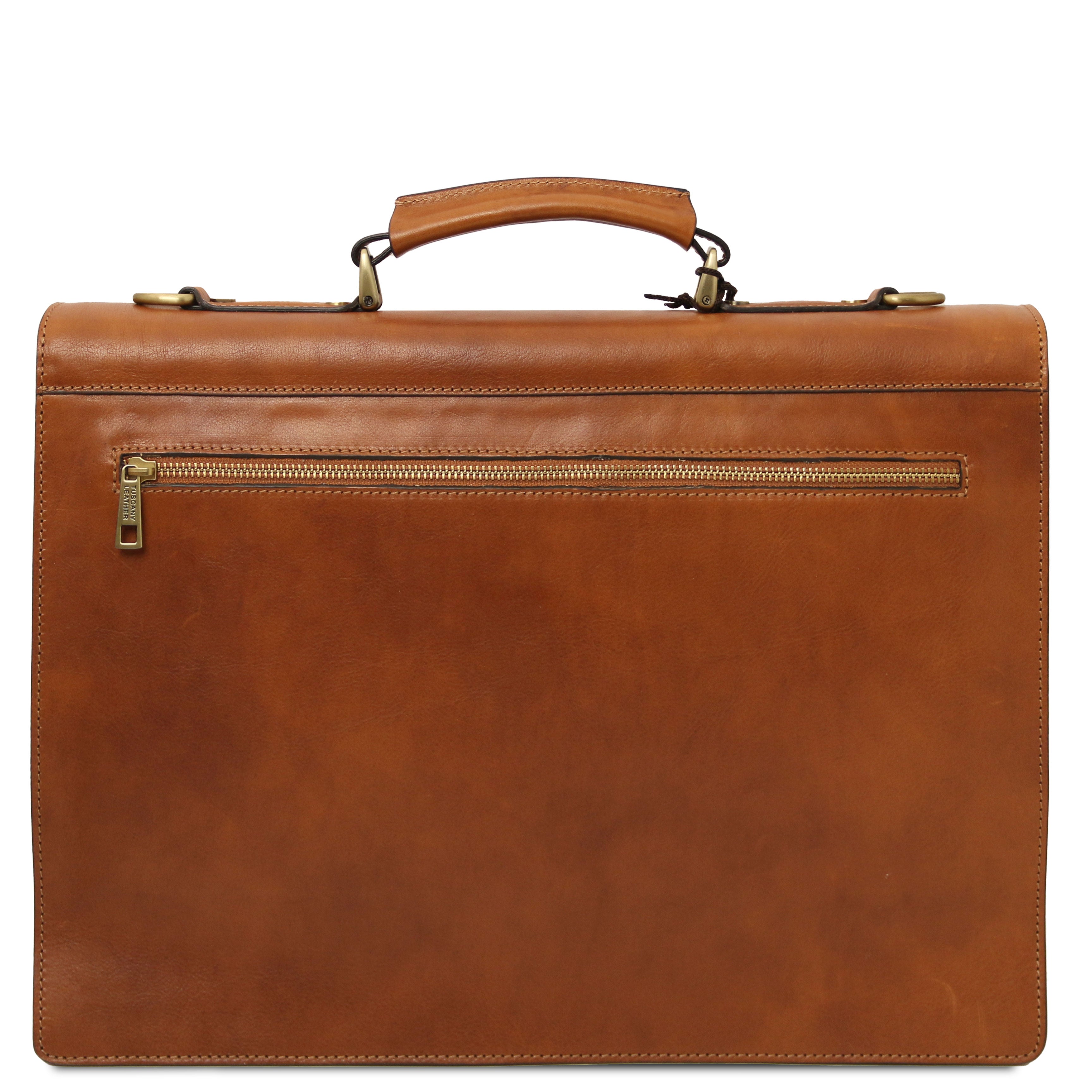 CREMONA Leather Briefcase 3 Compartments