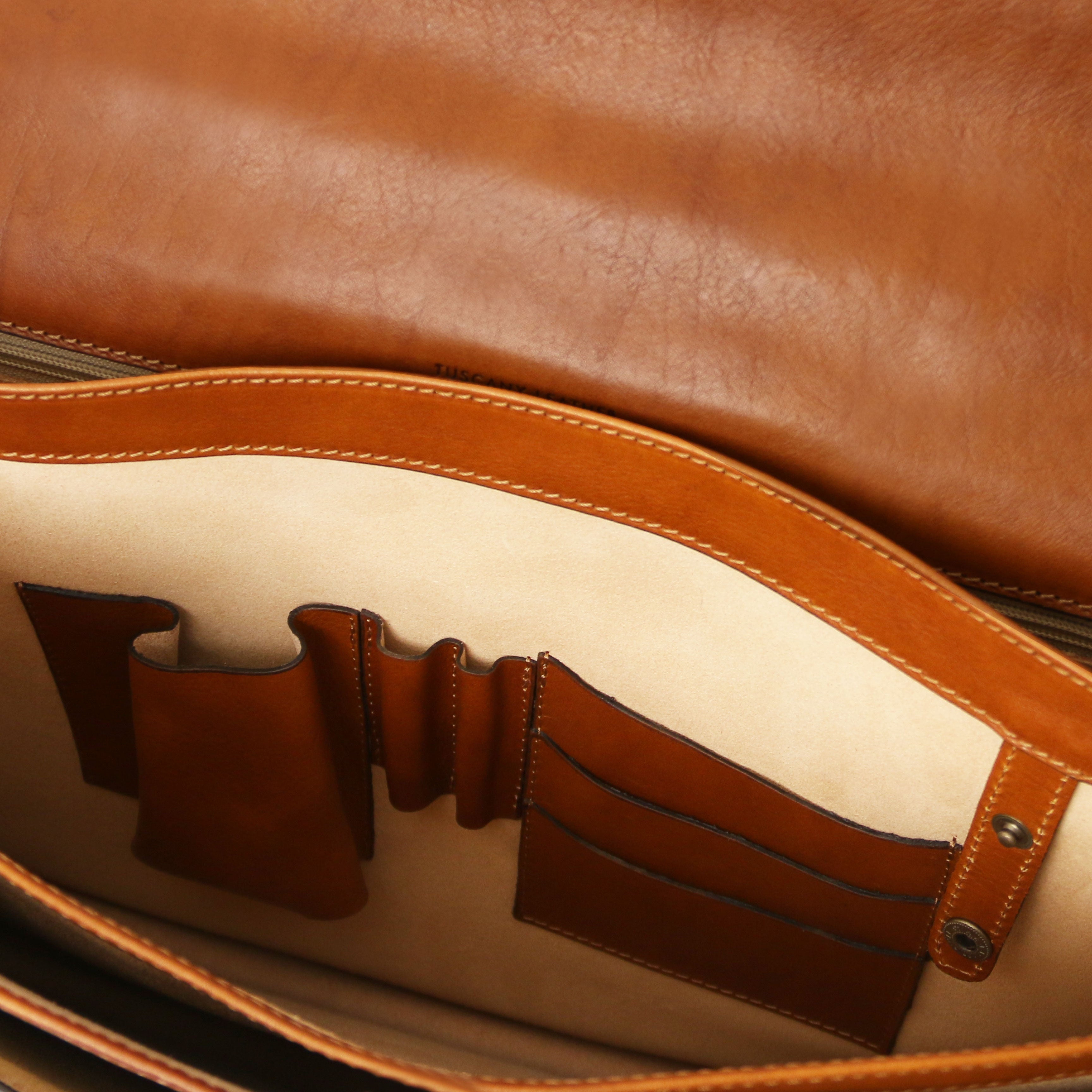 CREMONA Leather Briefcase 3 Compartments