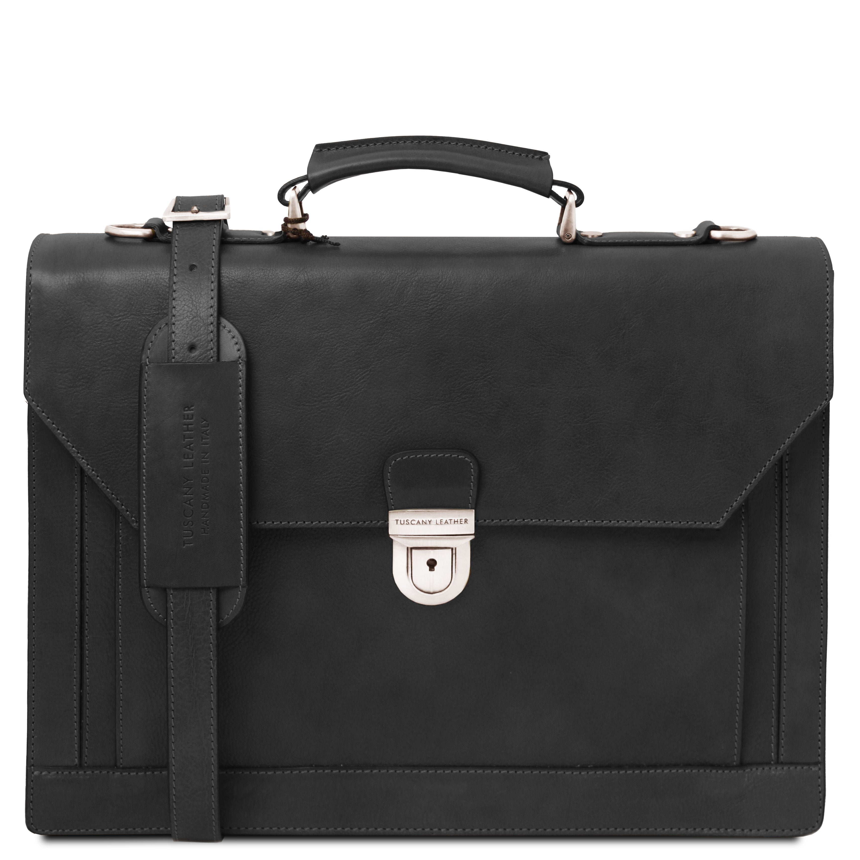 CREMONA Leather Briefcase 3 Compartments