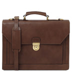 CREMONA Leather Briefcase 3 Compartments