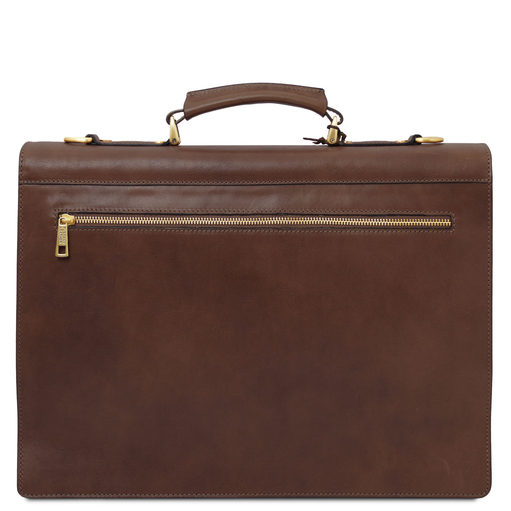 CREMONA Leather Briefcase 3 Compartments