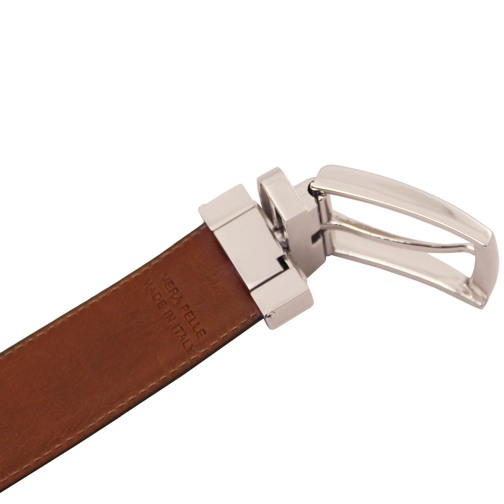 Elegant Double-sided Leather Belt 35mm in Smooth Leather