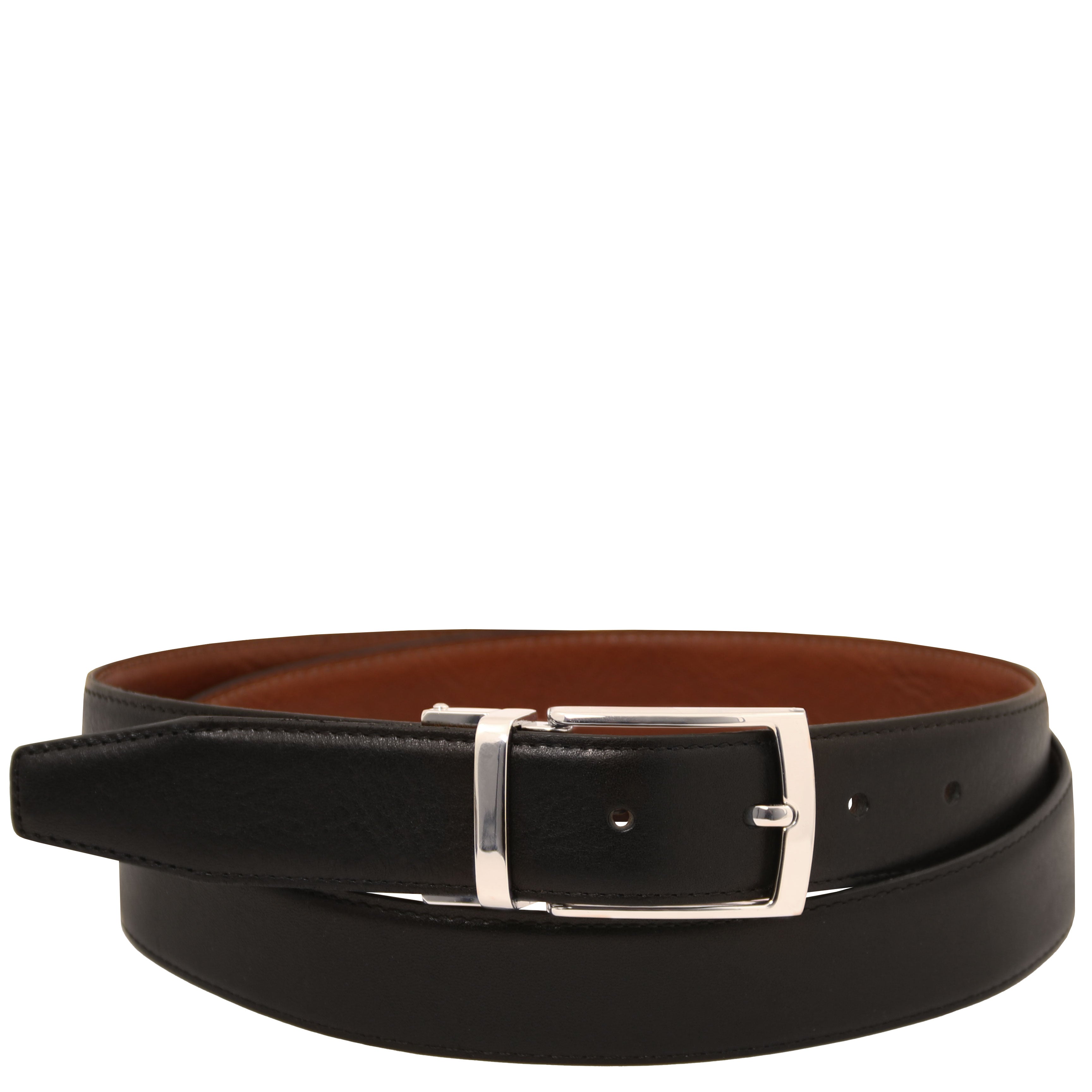 Elegant Double-sided Leather Belt 35mm in Smooth Leather