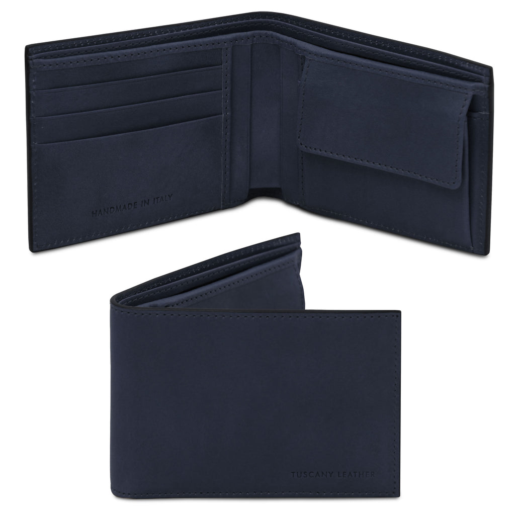 Exclusive 2 Fold Leather Wallet With Coin Pocket