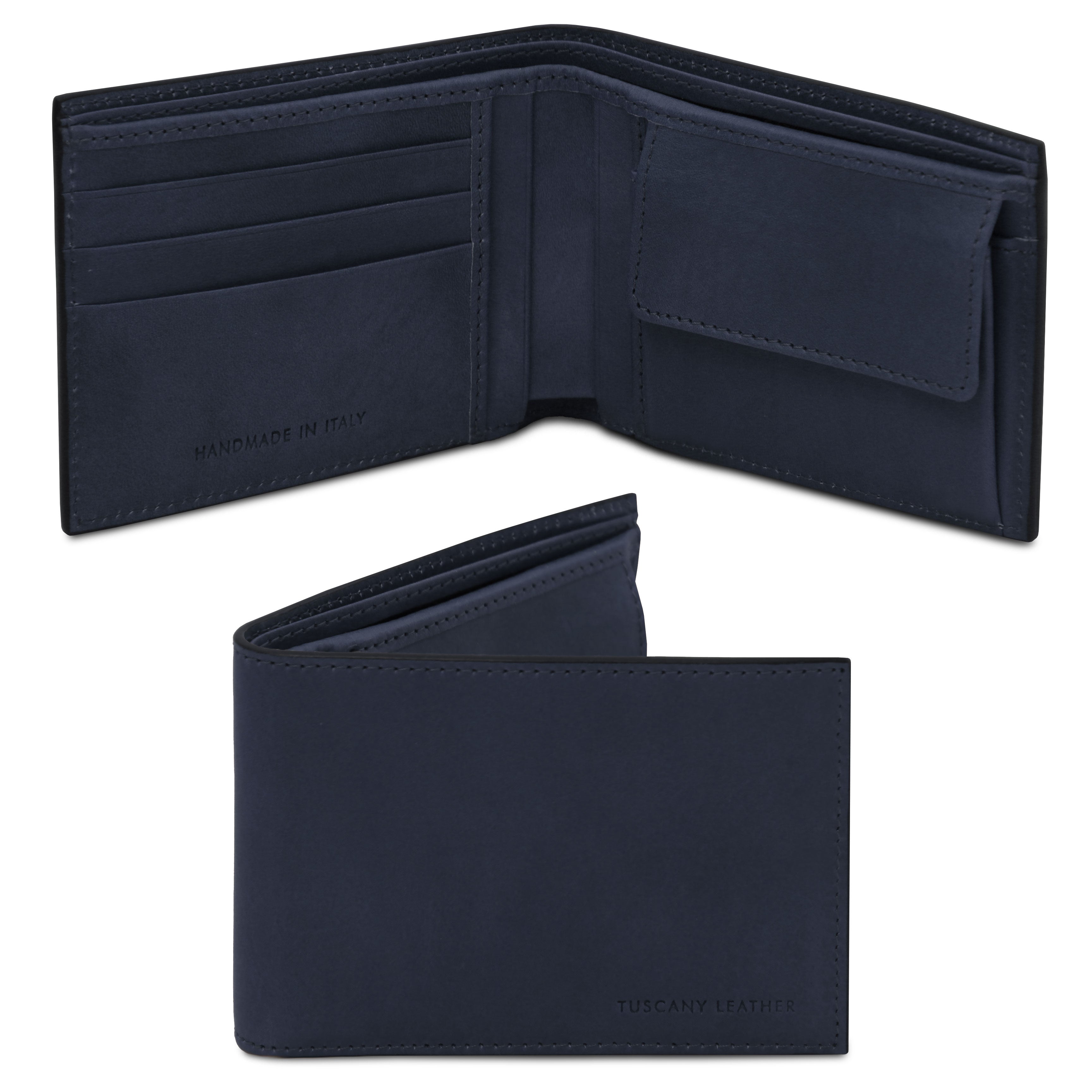 Exclusive 2 Fold Leather Wallet With Coin Pocket