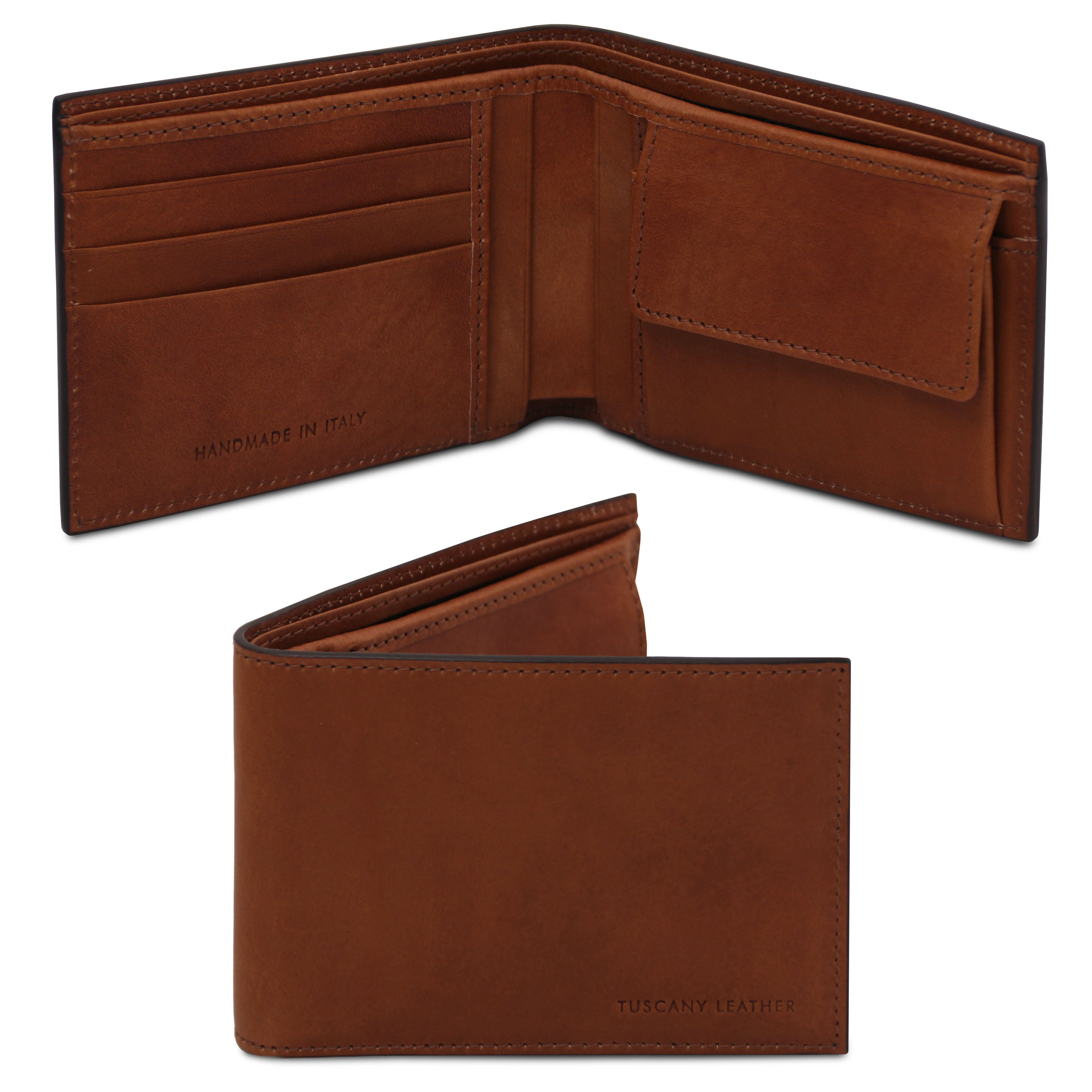 Exclusive 2 Fold Leather Wallet With Coin Pocket
