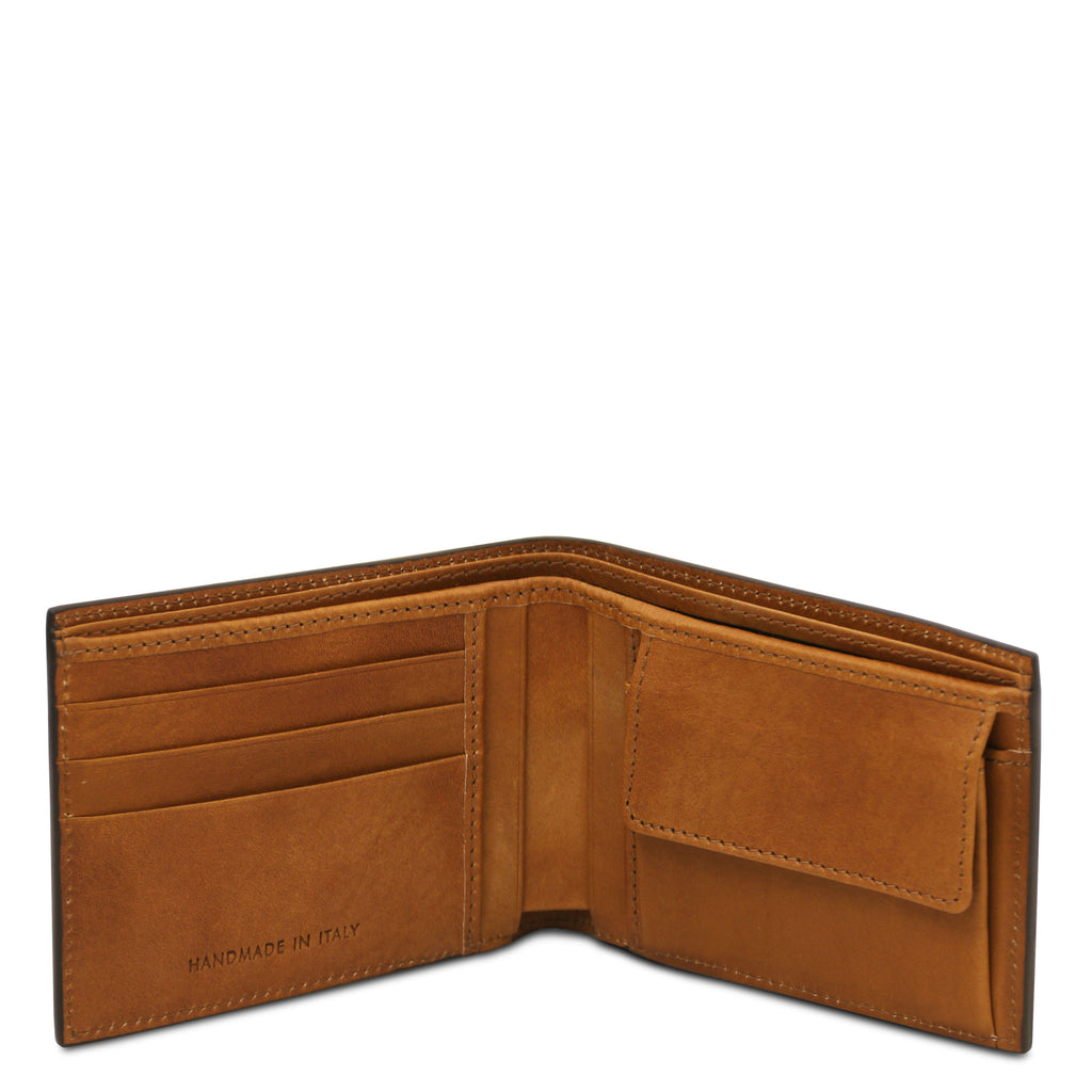 Exclusive 2 Fold Leather Wallet With Coin Pocket