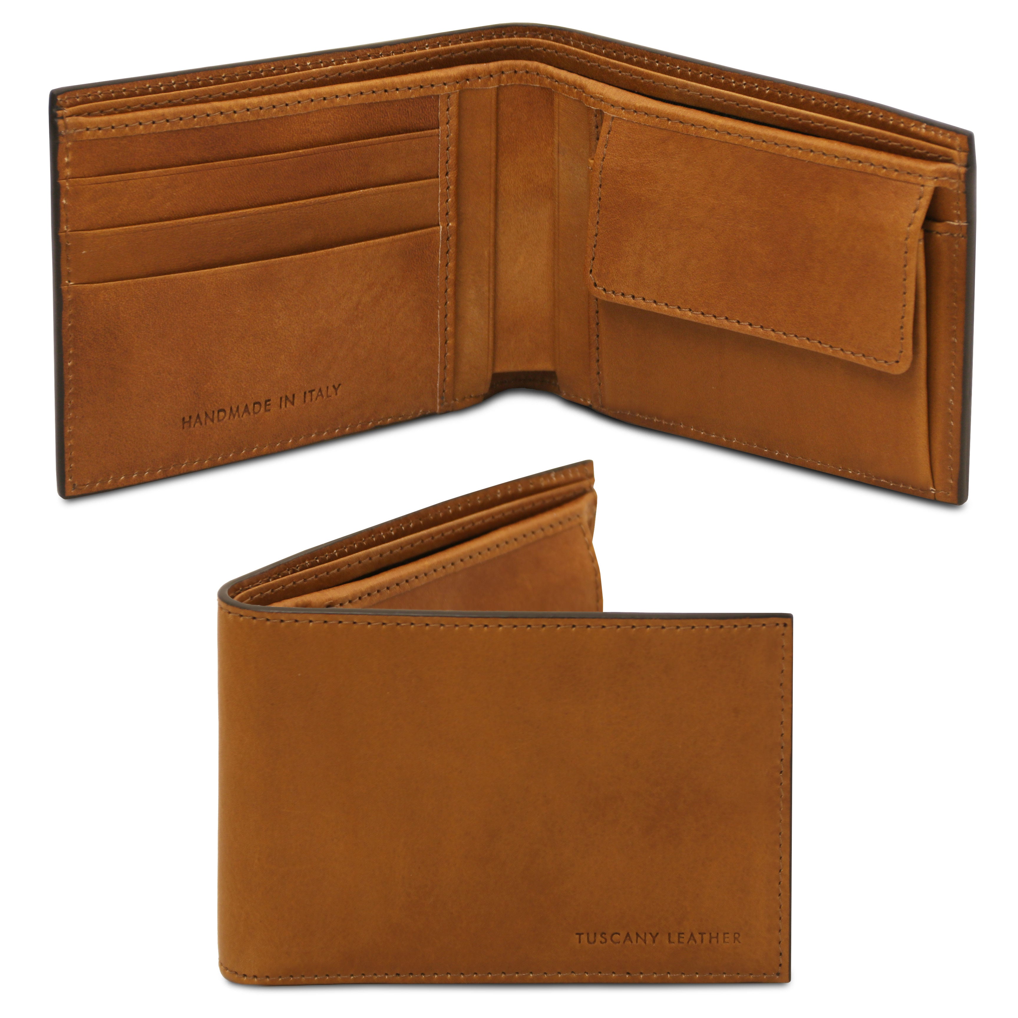 Exclusive 2 Fold Leather Wallet With Coin Pocket