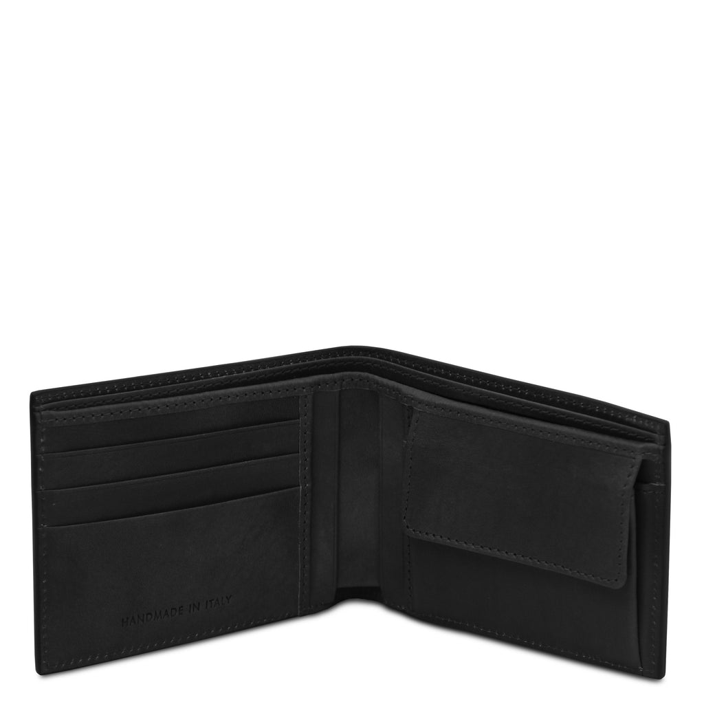 Exclusive 2 Fold Leather Wallet With Coin Pocket