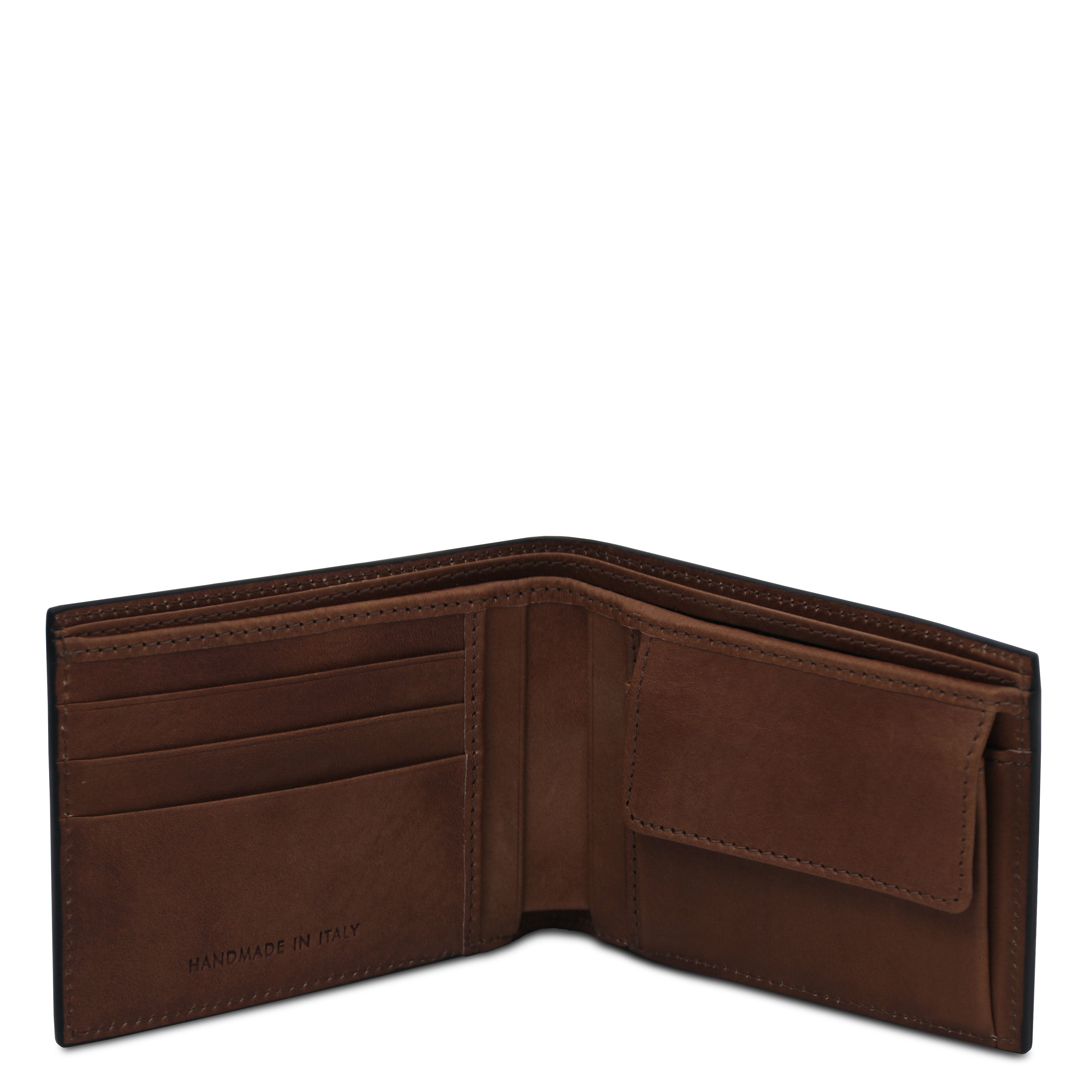 Exclusive 2 Fold Leather Wallet With Coin Pocket