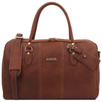 LISBONA Travel Leather Duffle bag - Small Size