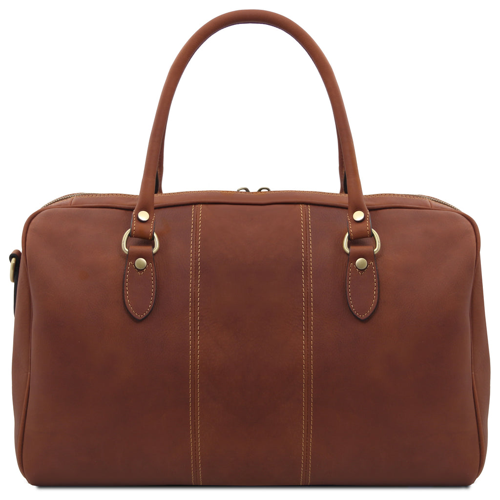 LISBONA Travel Leather Duffle bag - Small Size