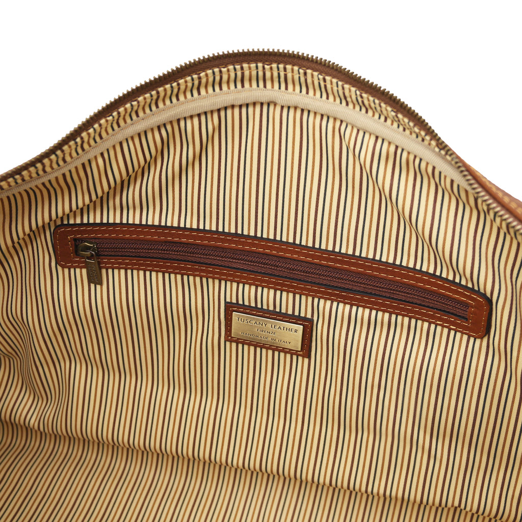 LISBONA Travel Leather Duffle bag - Small Size