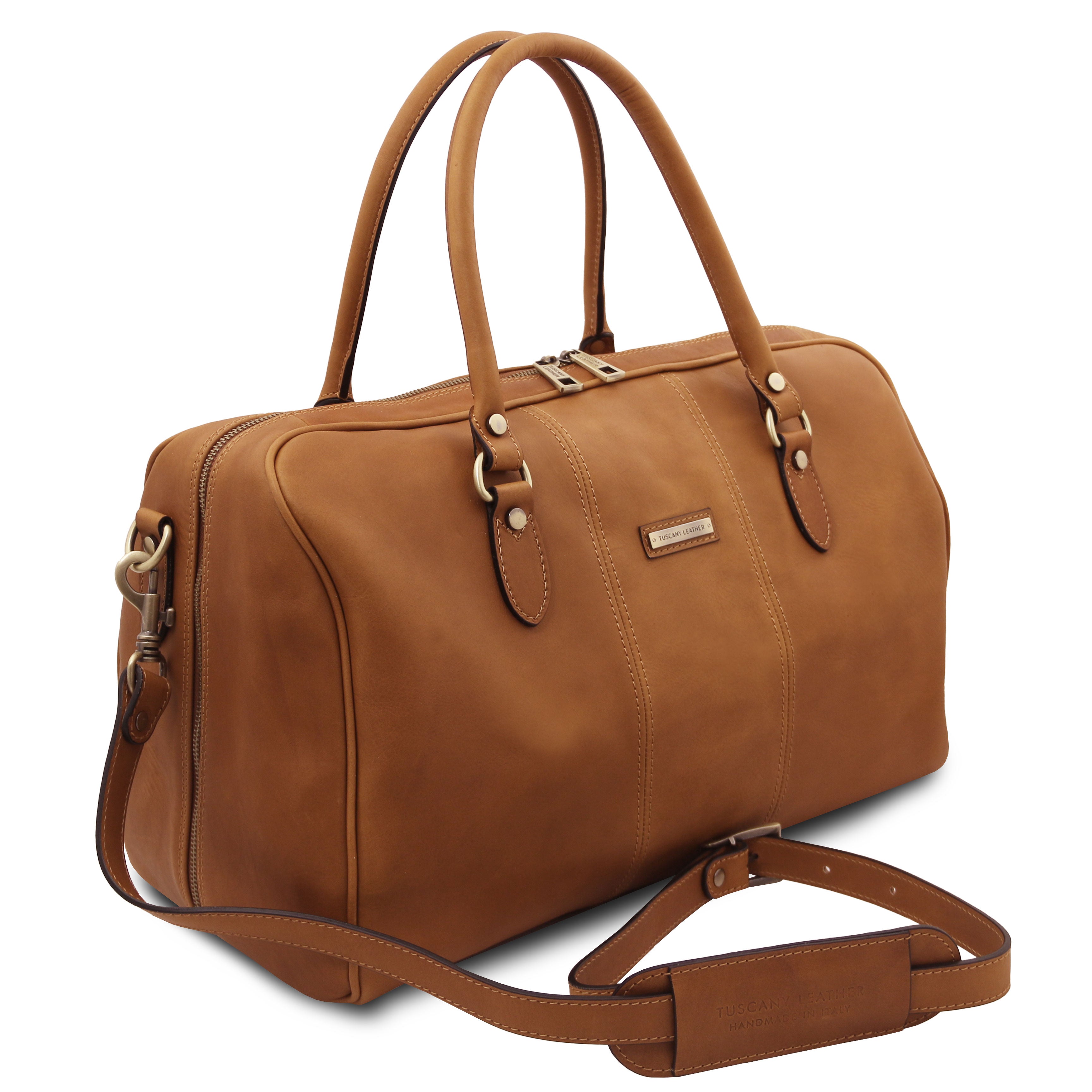 LISBONA Travel Leather Duffle bag - Small Size