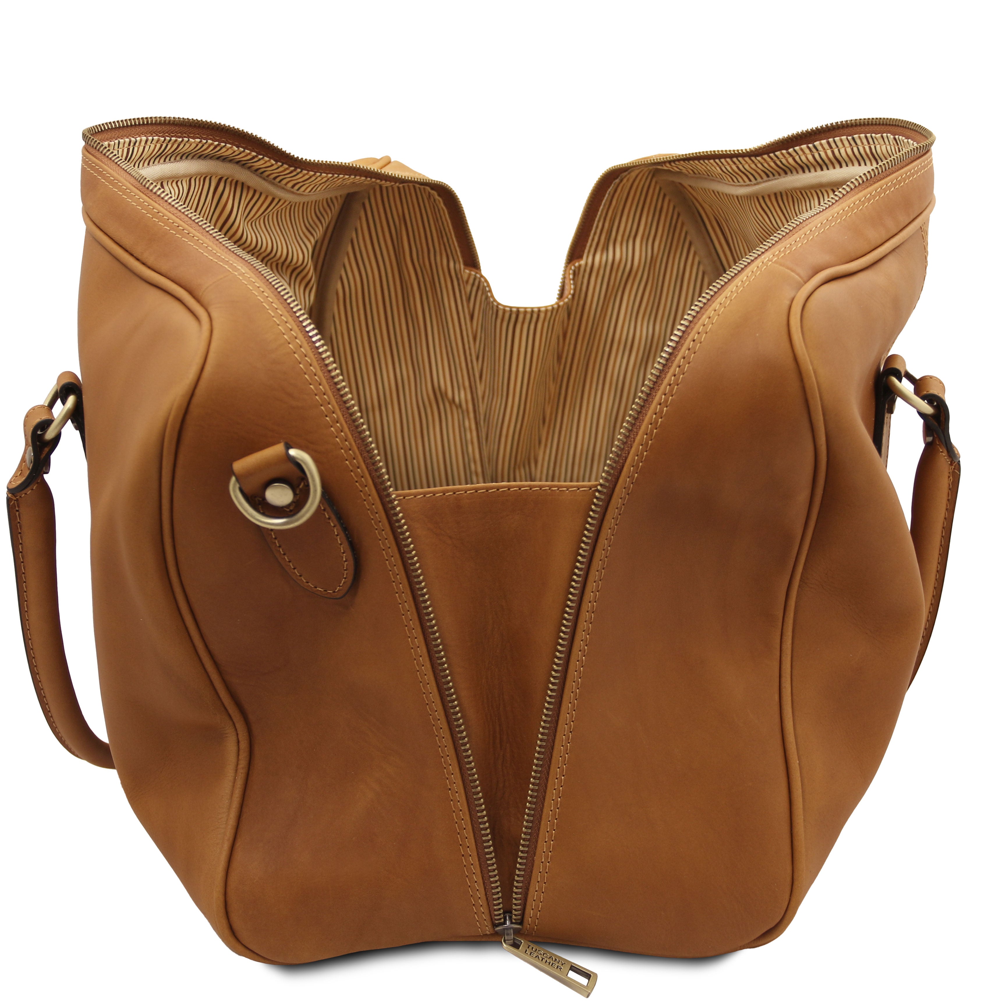 LISBONA Travel Leather Duffle bag - Small Size
