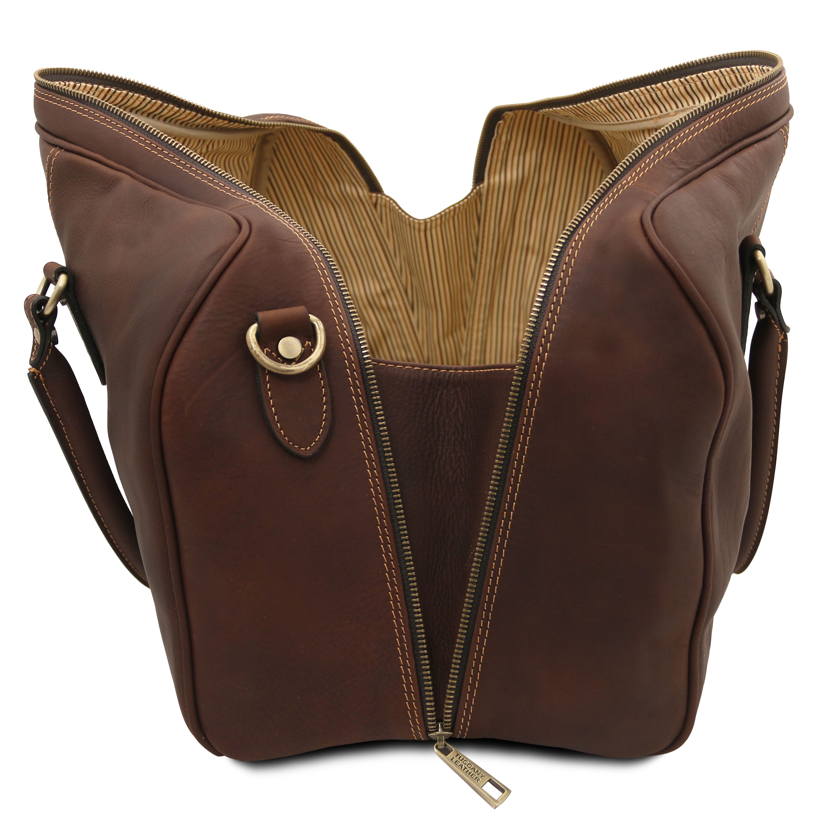 LISBONA Travel Leather Duffle bag - Small Size