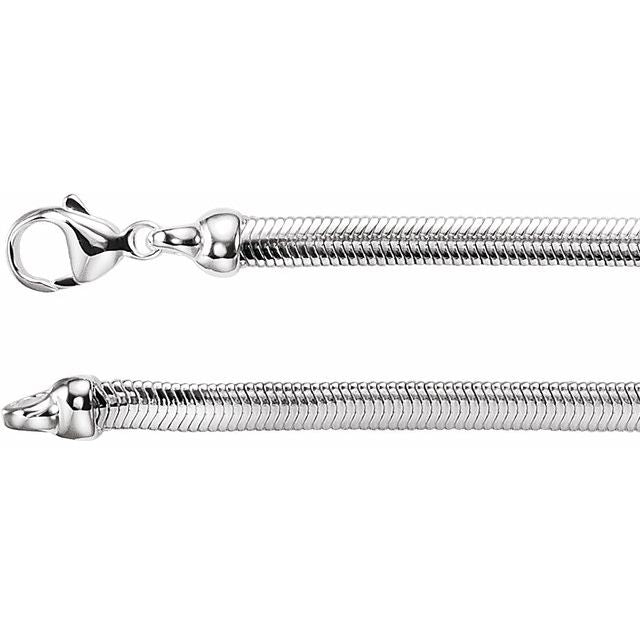Oval Snake Chain 4.25 mm – Sterling Silver