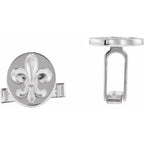 Fleur De Lis Cuff Links - Sterling Silver
