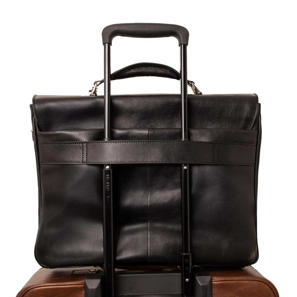ALESSANDRIA LEATHER MULTI COMPARTMENT LAPTOP BRIEFCASE